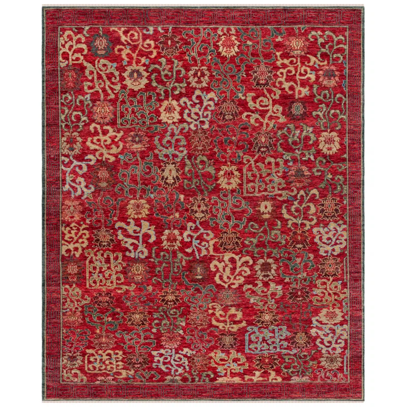 Safavieh Sultanabad Hand Knotted 80% Wool And 20% Cotton Floral Rug
