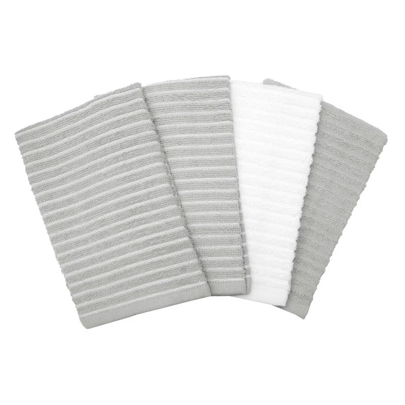 RITZ Cotton Stripe Tea Towel Kitchen Towel (Set of 4)