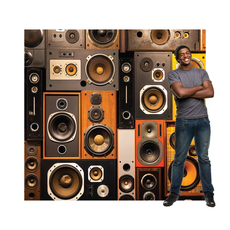 Advanced Graphics Retro Speakers Backdrop