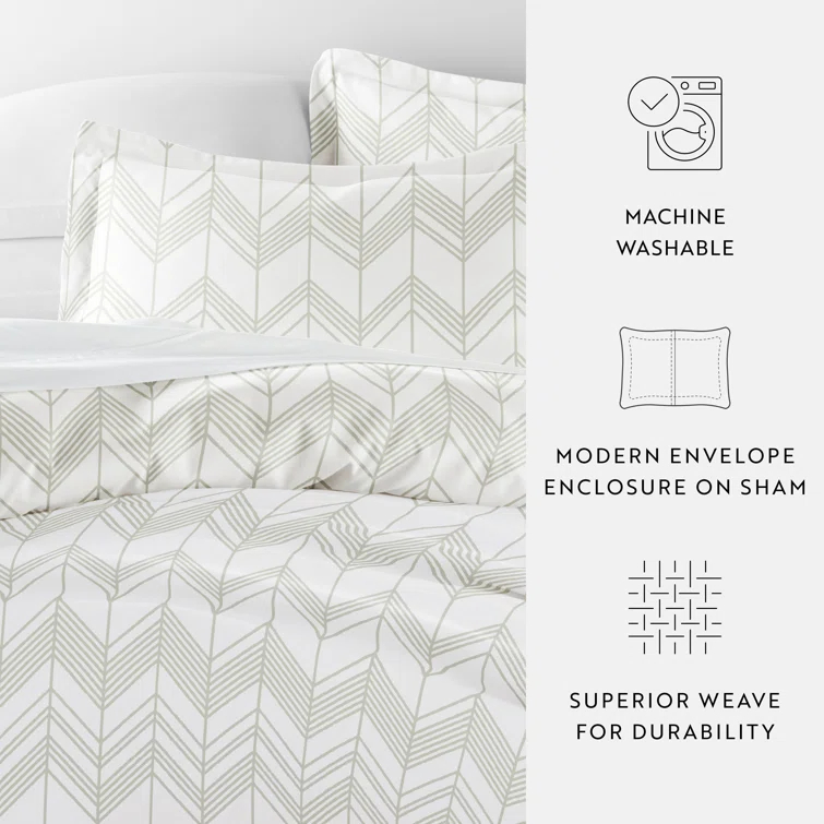 Becky Cameron Home Alps Chevron Pattern Duvet Cover Set