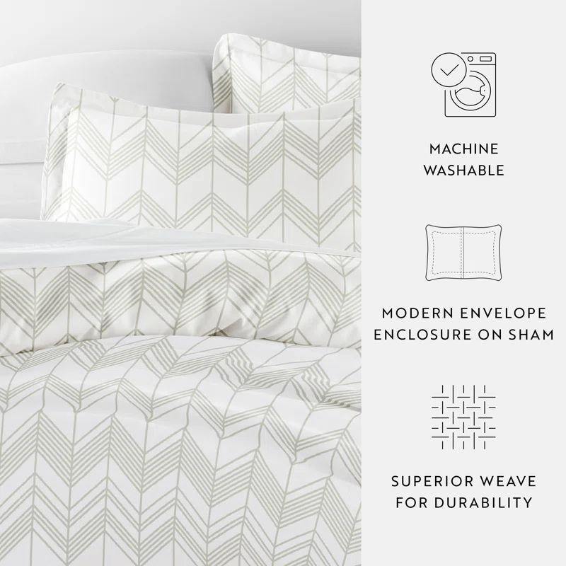 Home Alps Chevron Pattern Duvet Cover Set