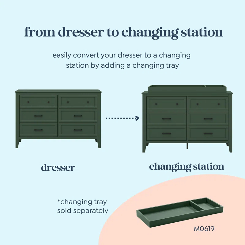 daVinci Beau 6-Drawer Double Dresser & Reviews | Wayfair