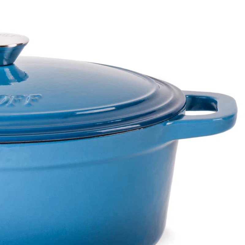 BergHOFF BergHOFF Neo 5Pc Cast Iron Set: 5Qt and 8Qt Covered Dutch Ovens and 10" Fry Pan