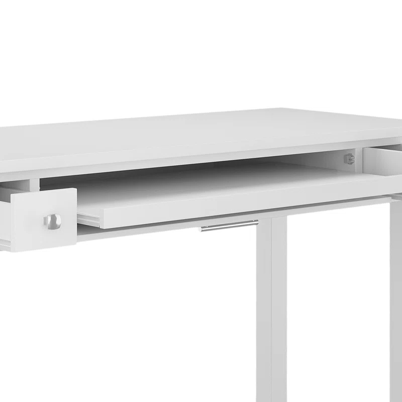 Simpli Home Avalon Solid Wood Desk with Keyboard Tray and Storage & Reviews | Wayfair