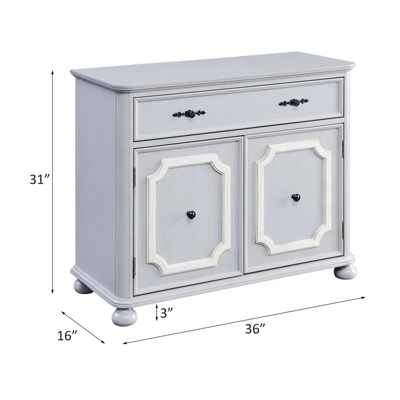 Enyin Cabinet, Gray Finish