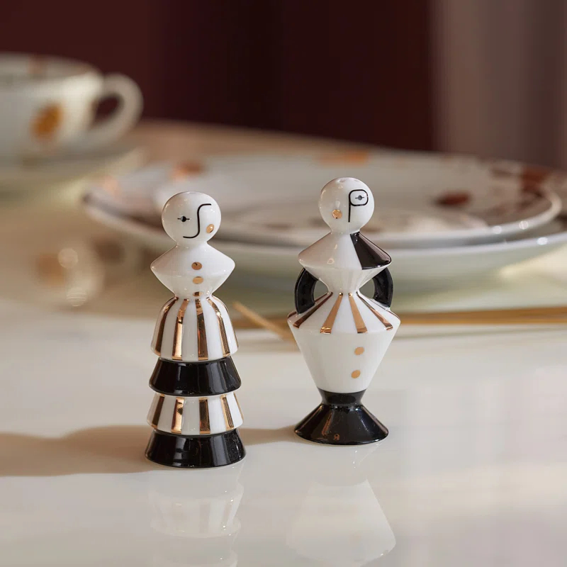 Jonathan Adler Vienna Porcelain Salt And Pepper Shaker Set