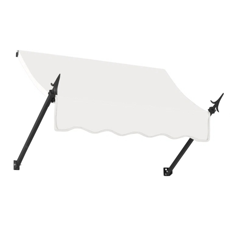 Awntech Awntech New Orleans Acrylic Fabric Fixed Awning with Iron Spear Arms