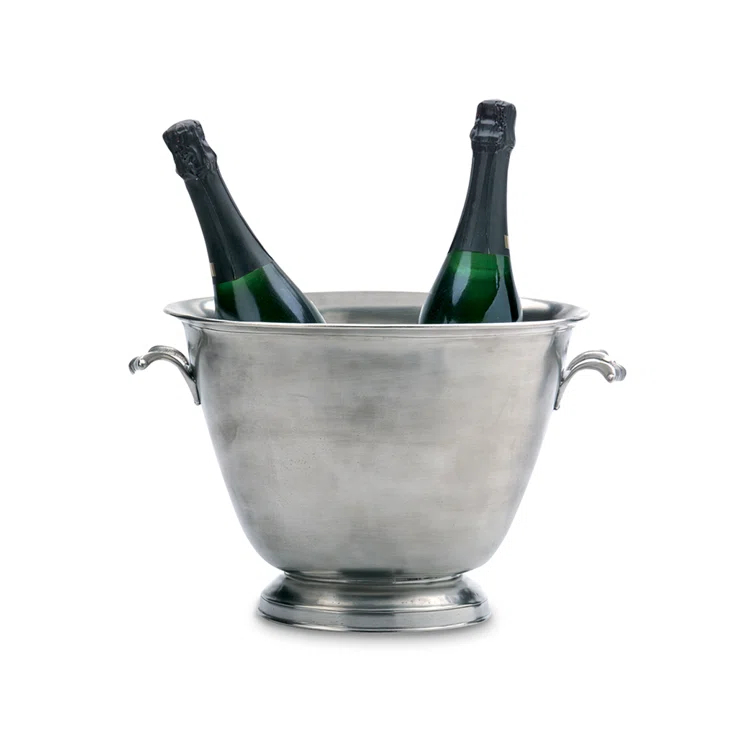 Handmade Italian Pewter Double Champagne Bucket
