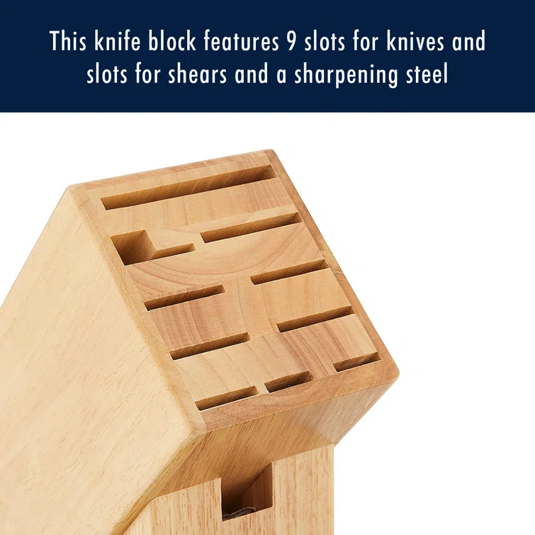 HENCKELS HENCKELS Edge Maintenance Hardwood Knife Block, Knife Storage, 11-slot