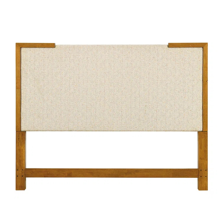 Scott Living Scott Living Heritage Upholstered Headboard with Cut Out Design - Honey