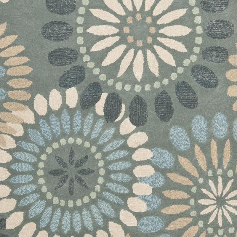 World Menagerie Arber Jardin Hand Tufted Wool Floral Rug