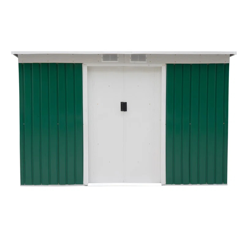 Outdoor Lean-To Metal Storage Shed
