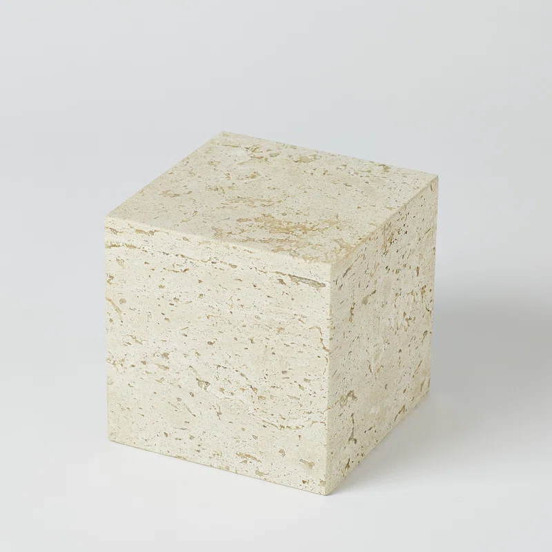 Studio A Home Travertine Cube Riser-Sm