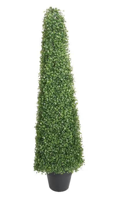Northlight Seasonal 45" Two Tone Green Triangular Artificial Boxwood Topiary Potted Tree - Unlit