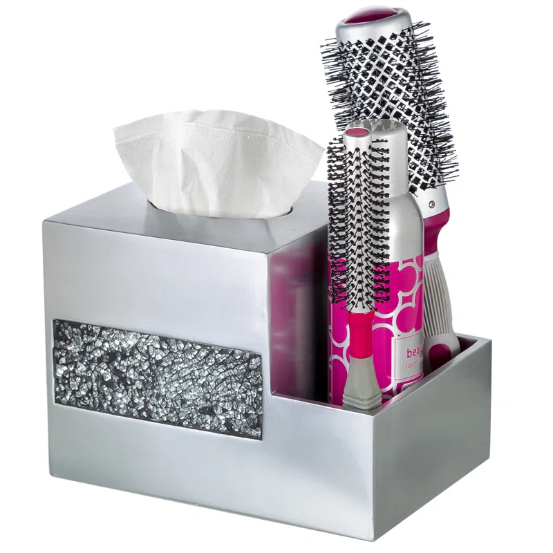 Creative Scents Brushed Nickel Tissue Box Cover