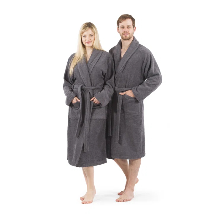 Linum Home Textiles Terry Terry Cloth Bathrobe with Pockets
