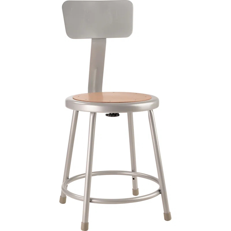 Heavy Duty Steel Stool With Backrest
