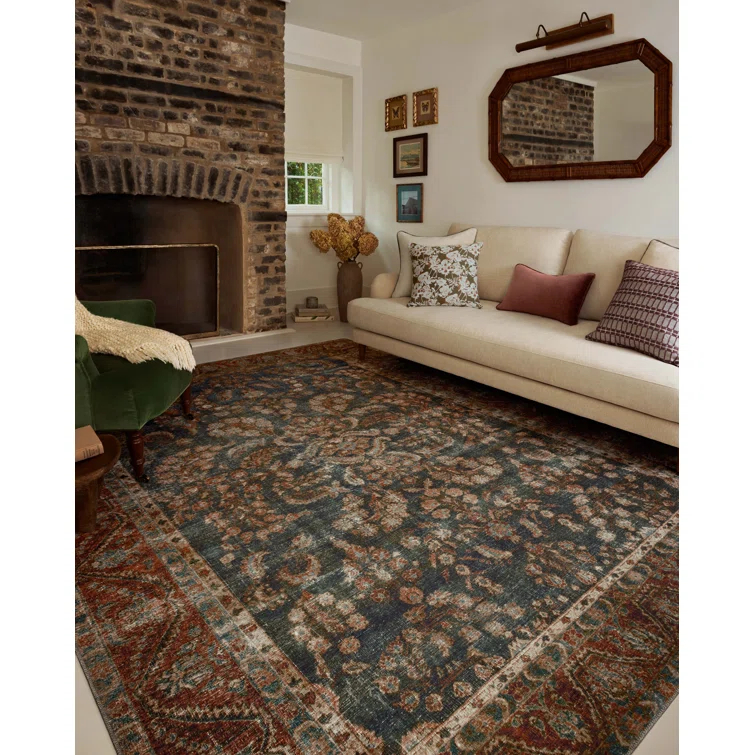 Chris Loves Julia x Loloi Chris Loves Julia x Loloi Jules Ocean / Spice Area Rug