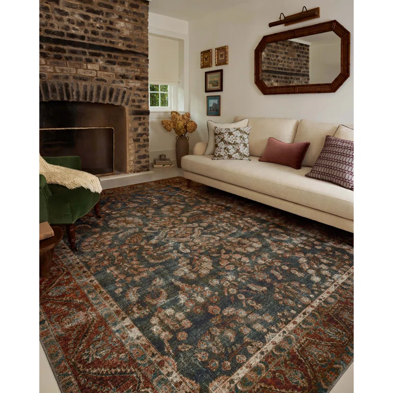 Chris Loves Julia x Loloi Chris Loves Julia x Loloi Jules Ocean / Spice Area Rug
