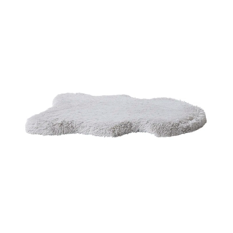 Friends Forever Nala Puprug Faux Fur Orthopedic Dog Bed with Foam, Pup Faux Fur Rug with Removable Bed Cover