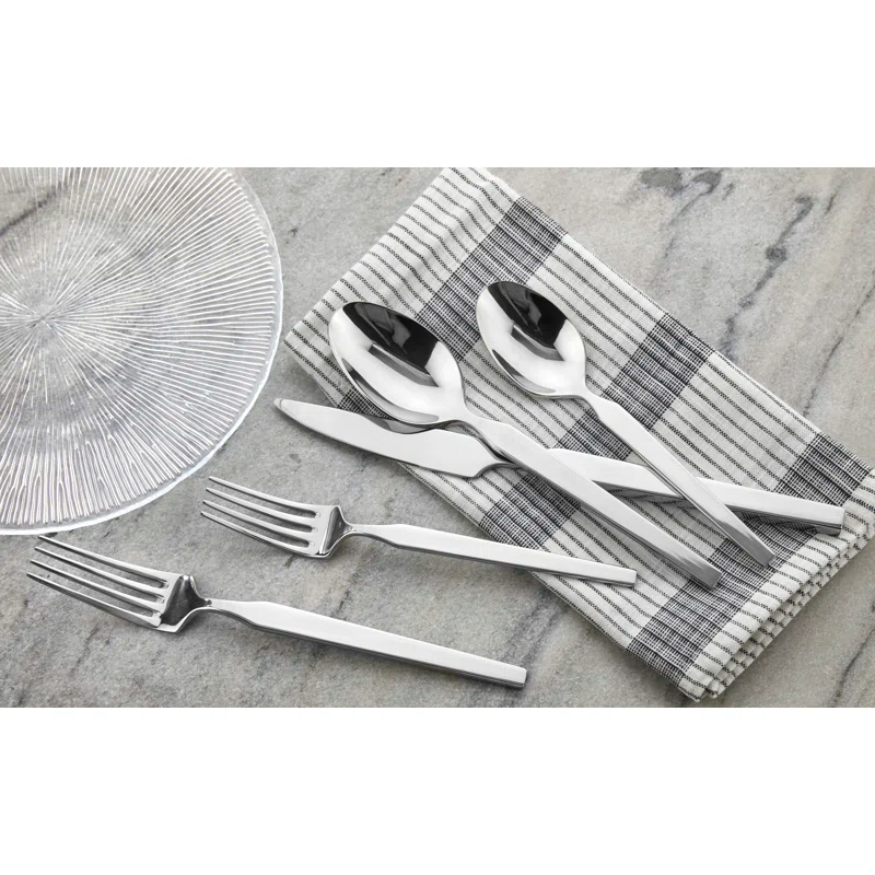 Godinger Silver Art Co Oliver Mirrored 18/10 Stainless Steel Flatware 20 Piece, Service For 4 & Reviews | Wayfair