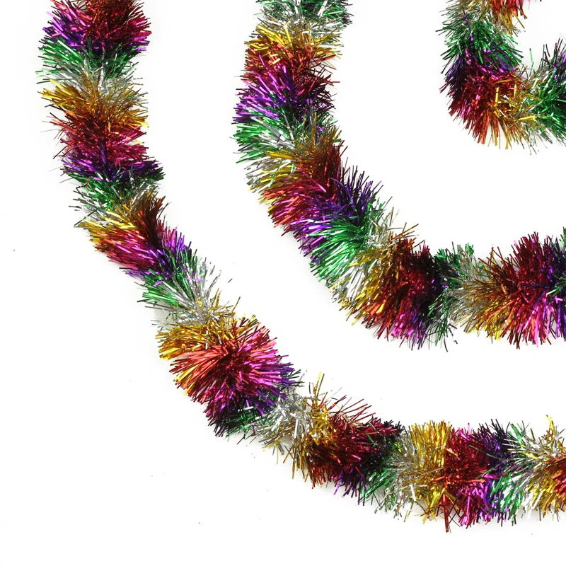Northlight Seasonal 50' x 3" Silver Tinsel Rainbow Artificial Christmas Garland - Unlit
