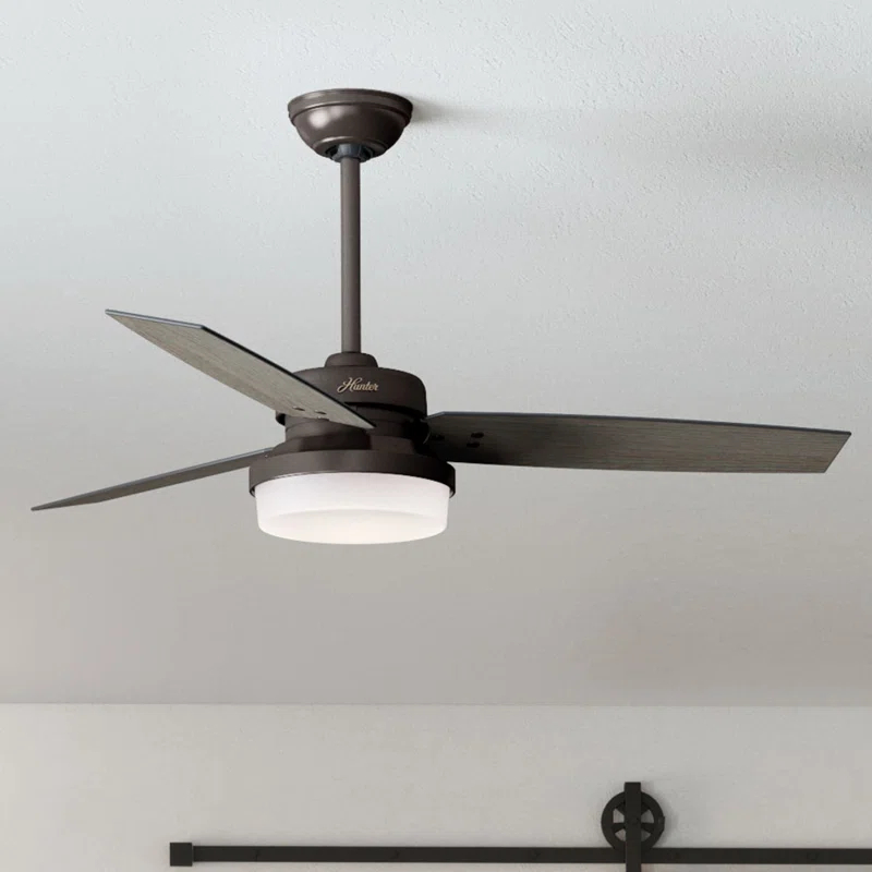 Hunter Fan 52" Sentinel 3 -Blade Standard Ceiling Fan with Remote Control and Light Kit Included