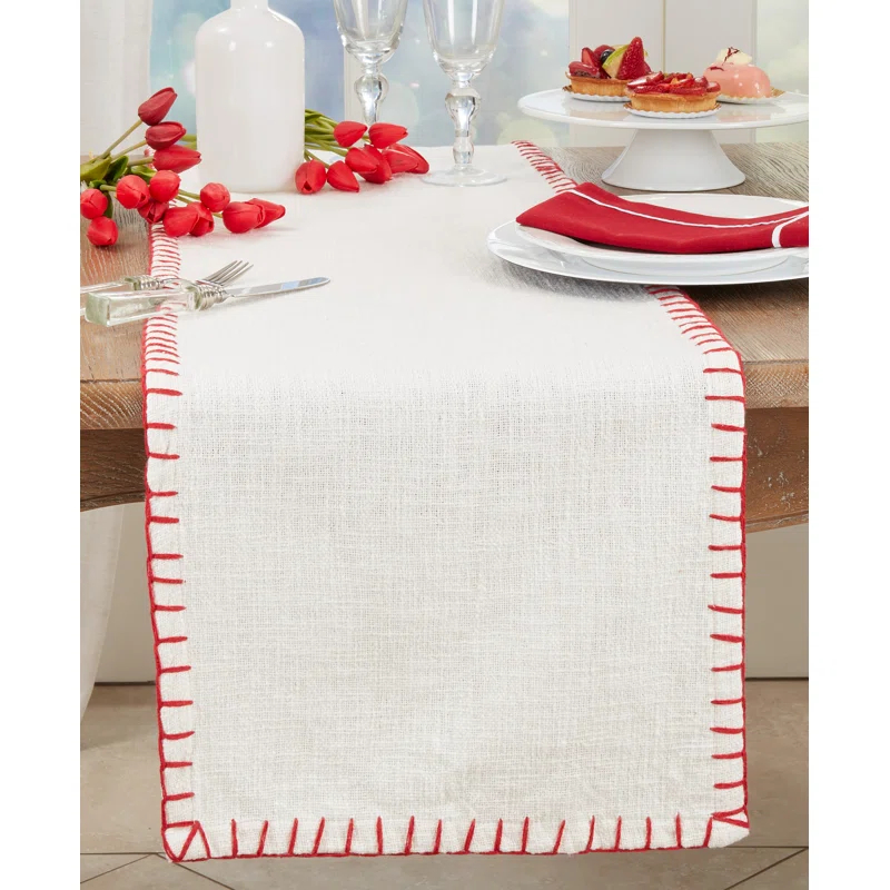 Birch Lane™ Abron Chunky Whip Stitch Table Runner