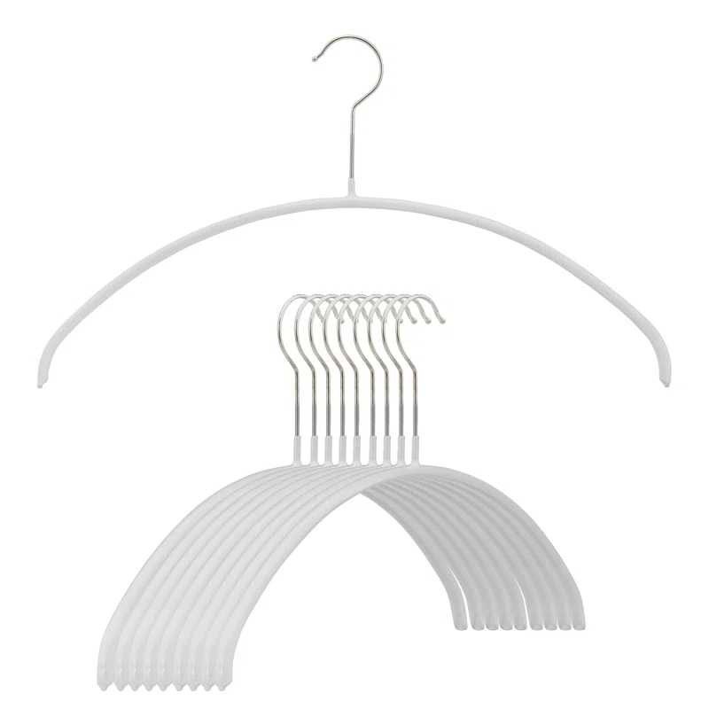 Mawa Metal Non-Slip Standard Hanger for Dress/Shirt/Sweater (Set of 10)