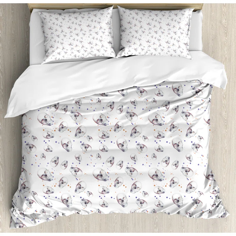 Ambesonne Skull Decorations Modern & Contemporary Duvet Cover Set