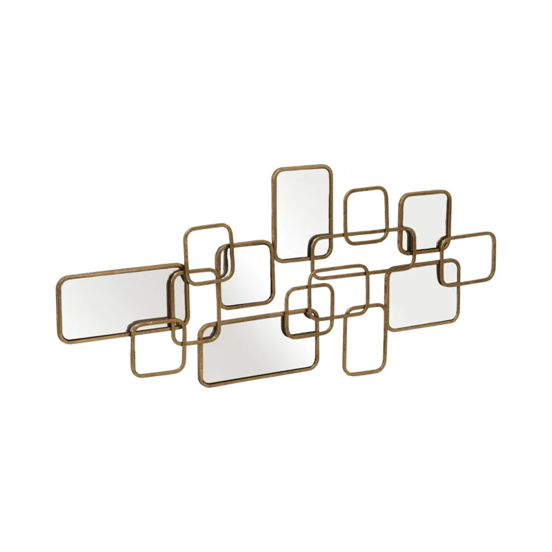 Modern Glam Mirror Wall Sculpture Decor