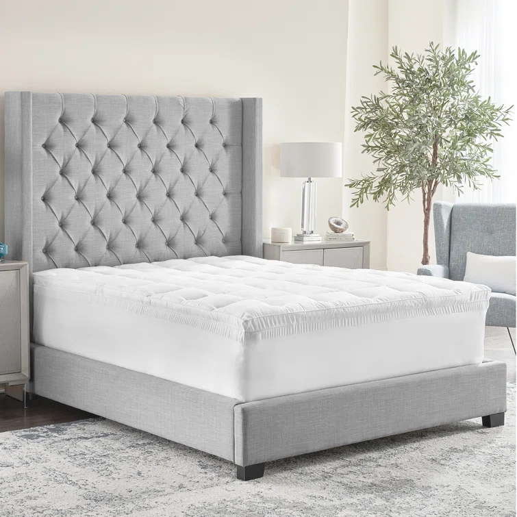 BodiPEDIC 4" Hybrid Memory Foam And Fiber Mattress Topper