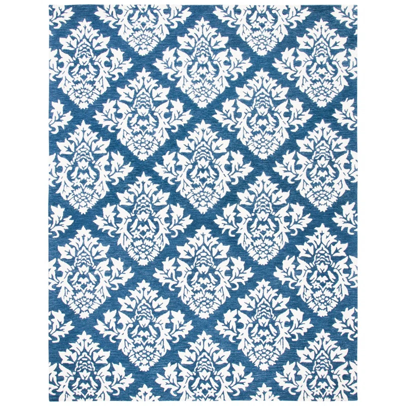 Fleur De Lis Living Spillers Hand Tufted Wool And Cotton With Latex Ikat Rug