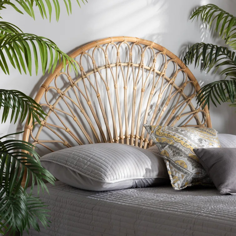 Bayou Breeze Wicker/Rattan Open-Frame Headboard