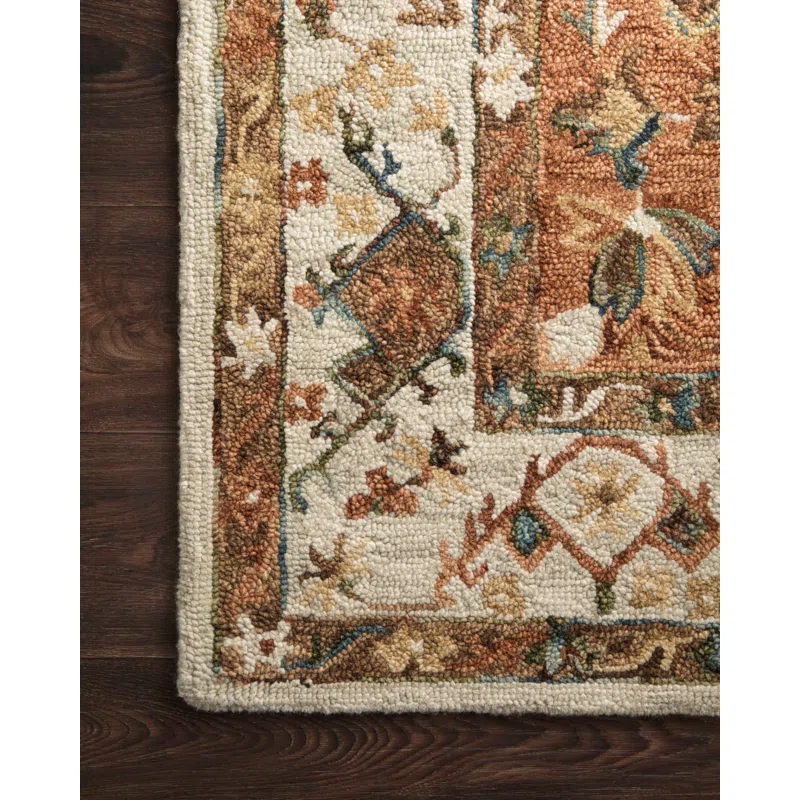 Loloi Rugs Beatty Ivory / Rust - 7''-9" X 9''-9"