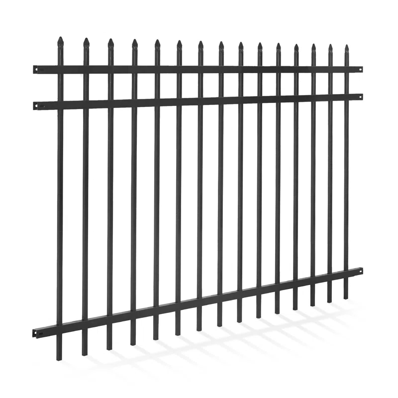 Fencer Wire Fencer Wire 4/ 5/ 6FT H X 6FT W Heavy Duty Pinnacle Fence Barrier Panel, Anti-Rust Metal Fencing Panel