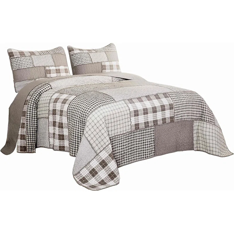 Chezmoi Collection Cotton Patchwork Quilt Set