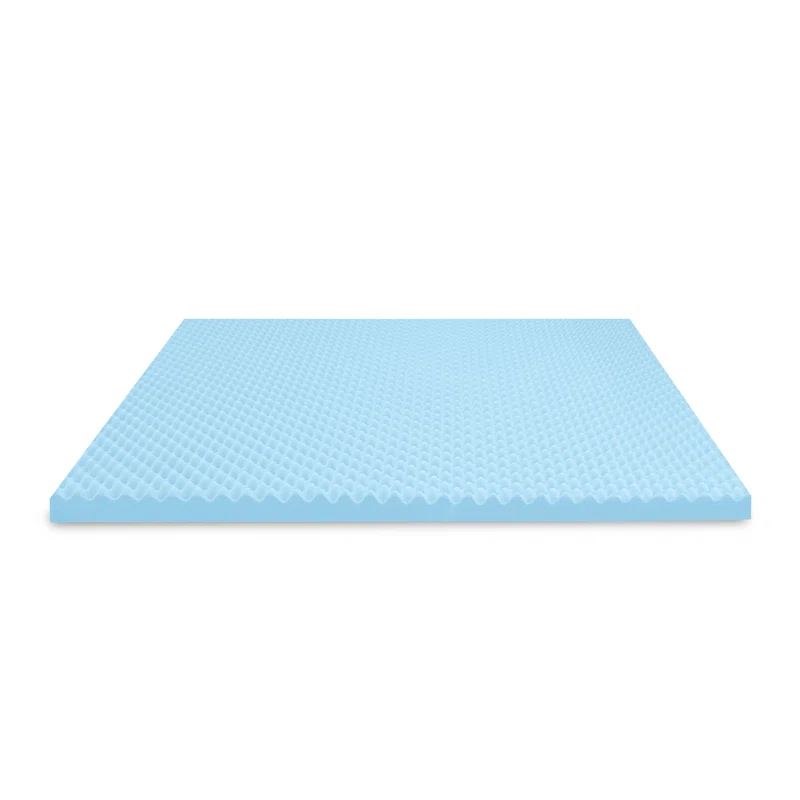 BodiPEDIC 2.5'' Gel Memory Foam Convoluted Mattress Topper