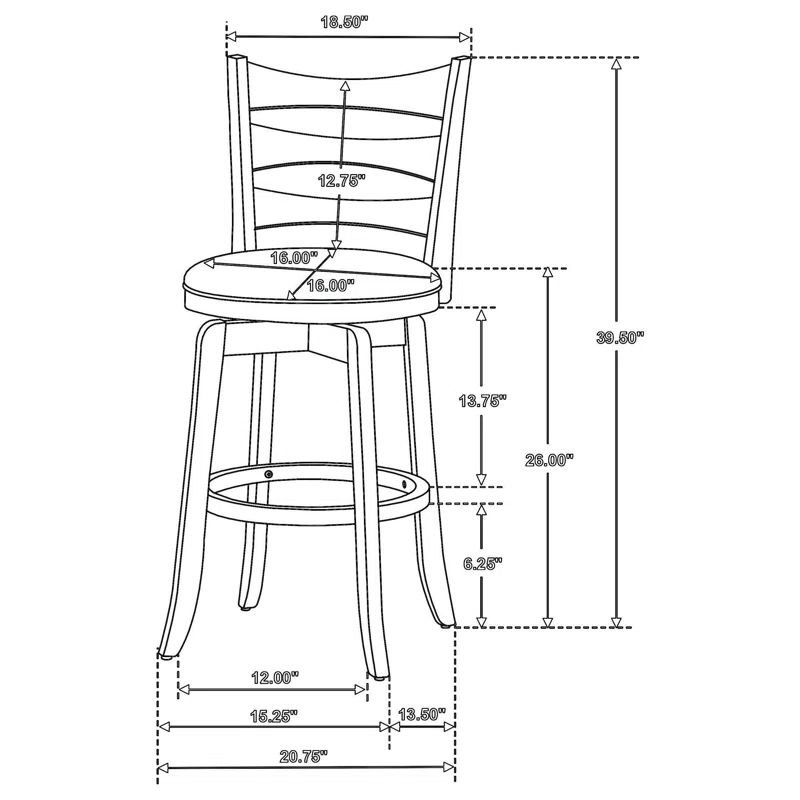 Benjara Mona Swivel Barstool Chair, Hunter Green Fabric, Dark Cherry Brown Finish