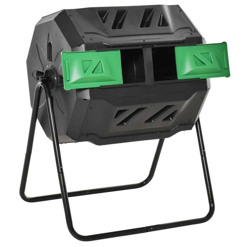 Outsunny 42.3 Gallons Outdoor Tumbler Composter with Latching Lid