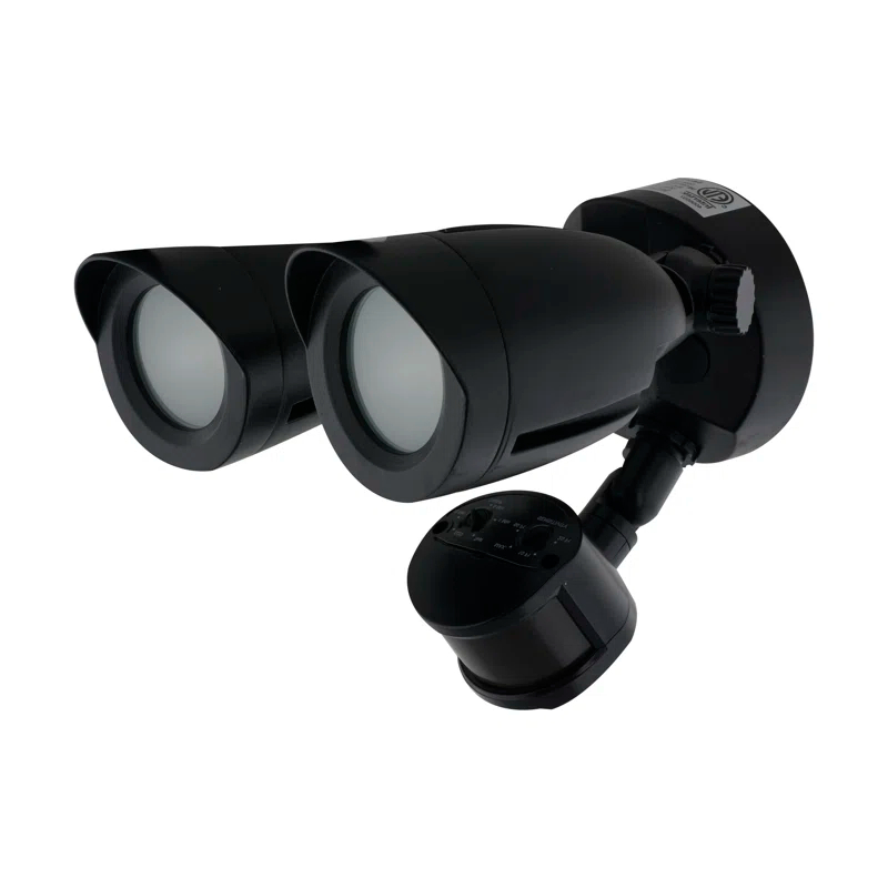 Nuvo 2 - Head LED Hardwired Dusk to Dawn Outdoor Security Flood Light with Motion Sensor