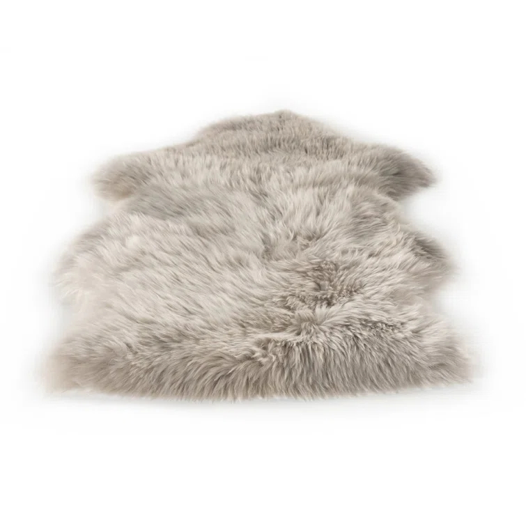 Vale Ombre Sheepskin Throw - Gray