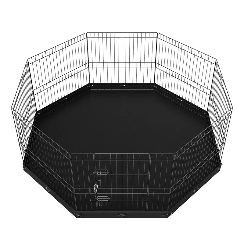 VEVOR 24'' H 8 Panel Metal Exercise Pen With Door