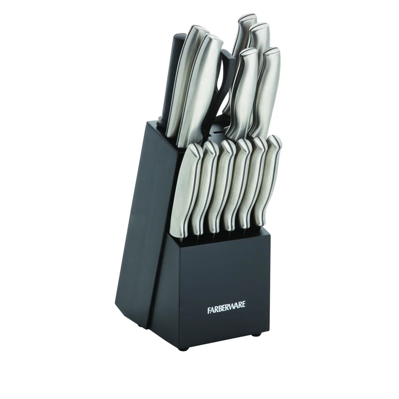 Farberware Farberware 15-Piece High Carbon Stainless Steel Knife Block Set