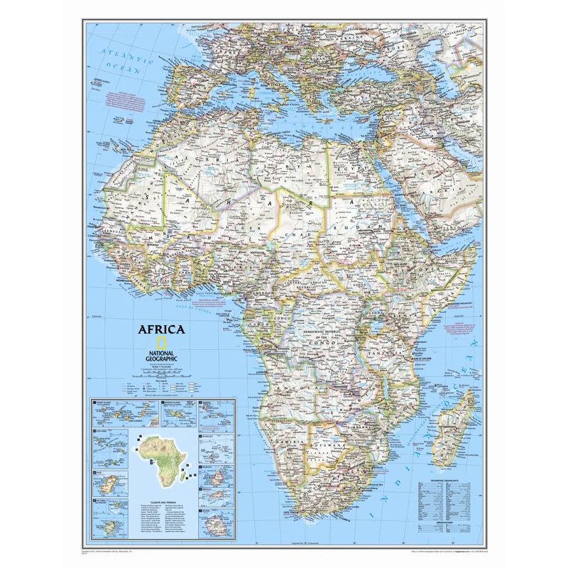 National Geographic Maps Africa Classic Wall Map