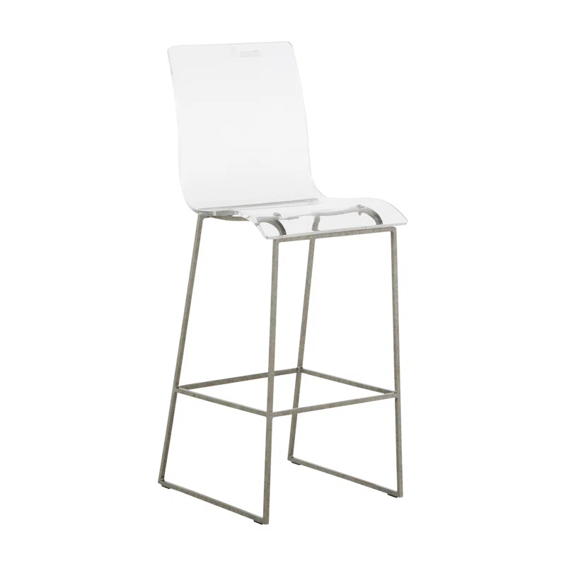 Gabby King 30.25" Bar Height Stool - Silver