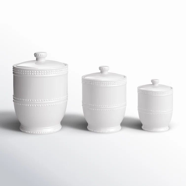Birch Lane™ Deckard Ceramic / Porcelain Canister - Set of 3