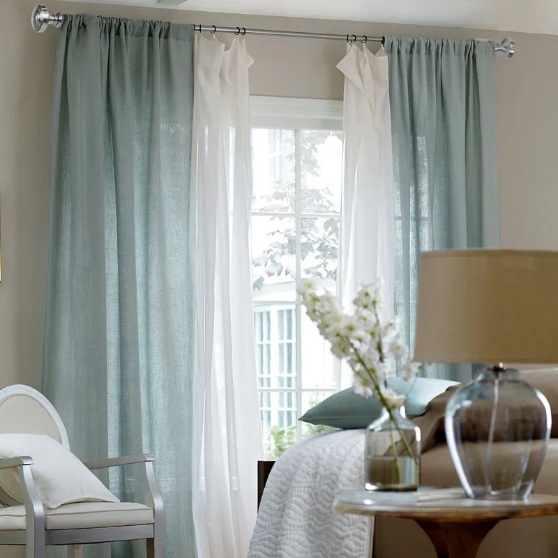 Red Barrel Studio® Gottlieb Steel Adjustable Single Curtain Rod