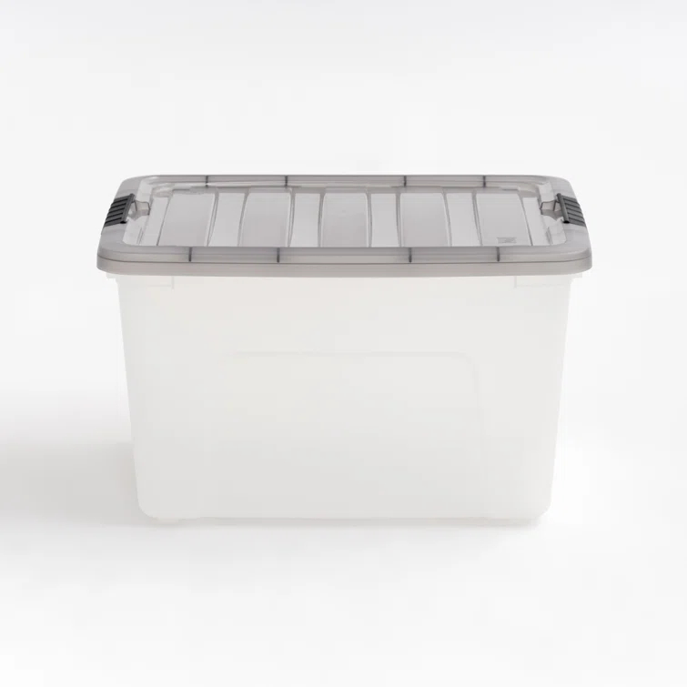 IRIS USA, Inc. Plastic Storage Box with Latching Lid in Clear