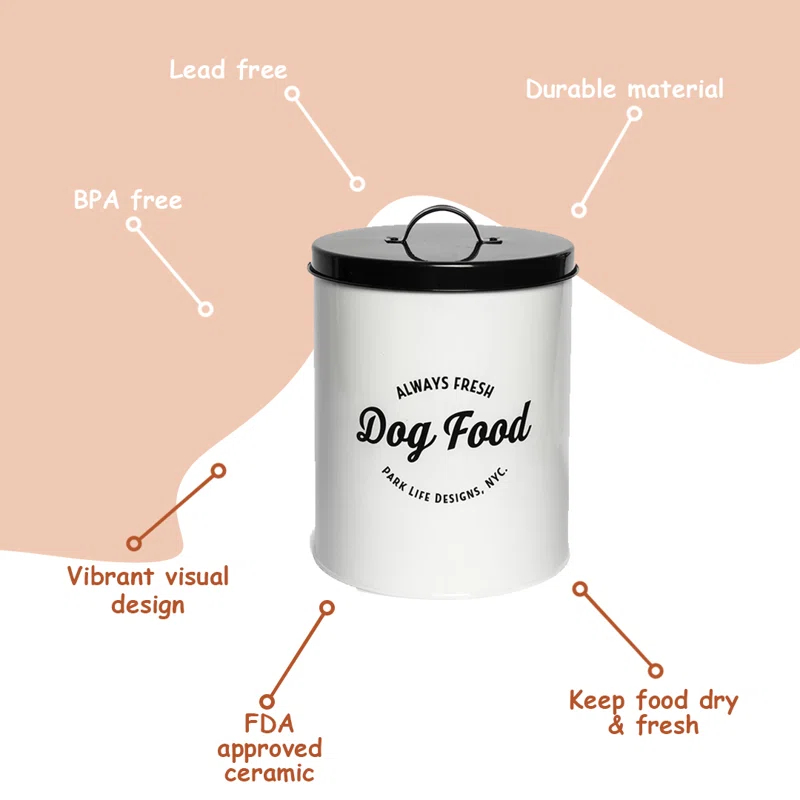 Wallace 8.7 Lb. Metal Food Storage Container